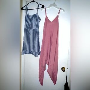 Hollister Dress and pink suit wide leg